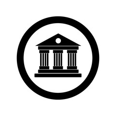 University Icon Isolated on White Background