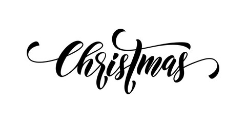Christmas calligraphy lettering vector