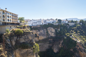 Ronda, Spain old town cityscape on the Tajo Gorge