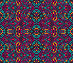 colorful floral ethnic seamless pattern ornament