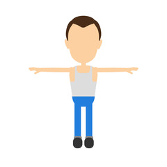 Isolated athlete gymnast on white background. Boy in the uniform.