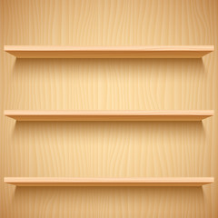 Empty Wooden Shelves