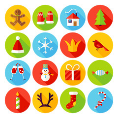 New Year Flat Icons