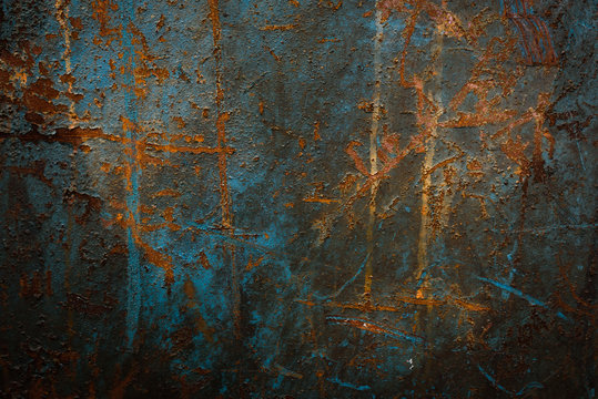 Industrial background  with rust on old iron plate