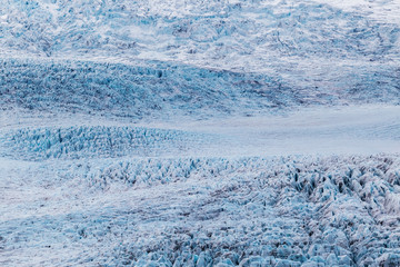 Glacier. Ice tongue. Detail structure of iceberg. Iceland
