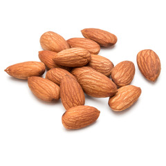 almond nuts isolated on white background close up