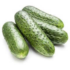 Cucumber vegetable isolated on white background cutout