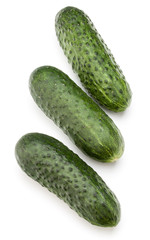 Cucumber vegetable isolated on white background cutout