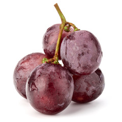 Red grape berry bunch isolated on white background cutout