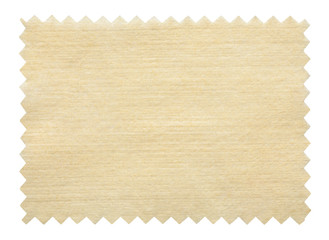 yellow fabric swatch samples isolated on white background