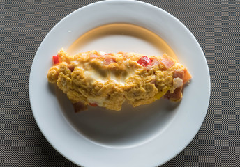 Homemade Ham and Cheese Omelette