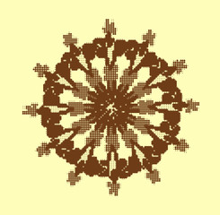 Colorful card with mandala.