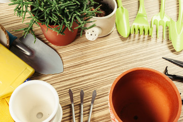 composition of garden tools