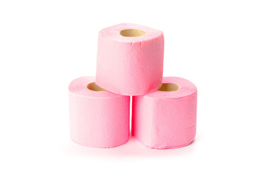 toilet paper isolated on white background