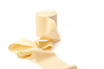 toilet paper isolated on white background
