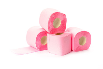 toilet paper isolated on white background