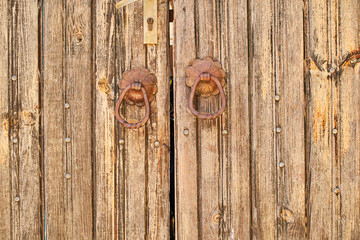 Vintage old wooden door