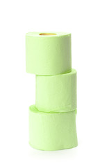 toilet paper isolated on white background