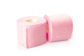 toilet paper isolated on white background