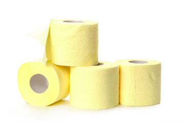 toilet paper isolated on white background