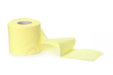 toilet paper isolated on white background