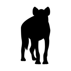 Hyena vector illustration black silhouette