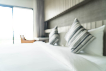 Abstract blur bedroom interior for background