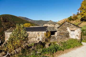 Fototapeta na wymiar Location of Brañas de Abajo in Asturias, Spain