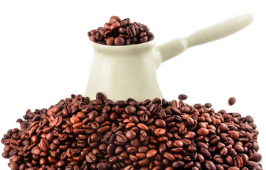 Coffee turk and coffee beans