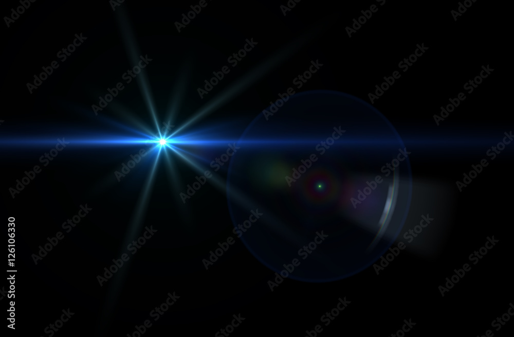 Canvas Prints lens flare effect in space 3d render
