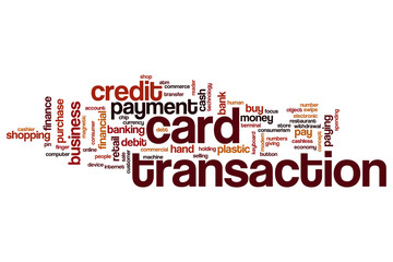 Card transaction word cloud