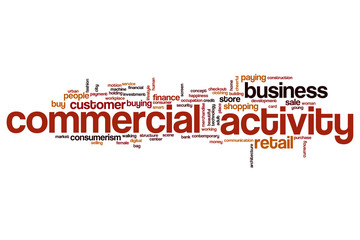 Commercial activity word cloud