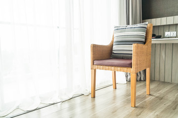 Beautiful luxury pillow on sofa decoration in livingroom interio