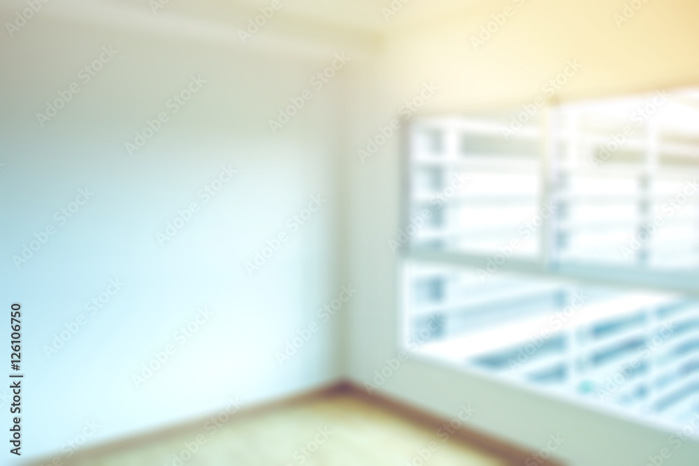 Aufkleber blur background of empty condominium interior with separate room