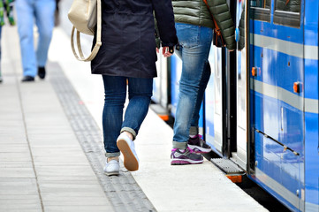 People entering tram © connel_design