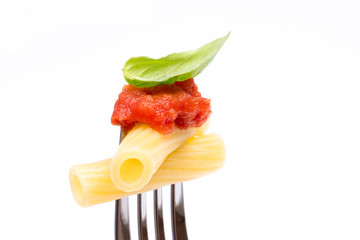 Pasta in white background