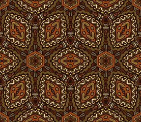 tribal mosaic  vintage ethnic seamless pattern 