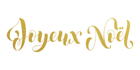Joyeux Noel greeting. French Merry Christmas