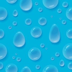 Water Drops Seamless Background. Easy to edit. Just change background color