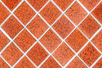 red rhomboid tile mosaic