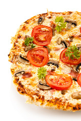 Pizza on white background 