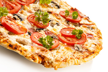 Pizza on white background 