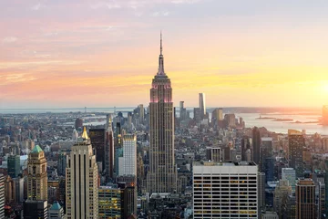 Foto op Plexiglas Empire State Building Skyline van New York met Empire State Building