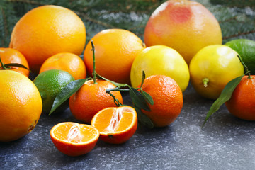 Fresh assorted citrus