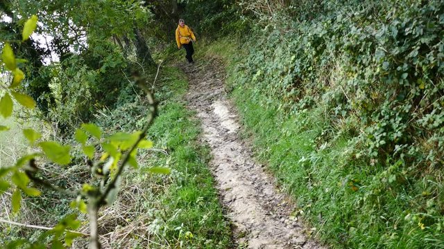 randonneur en automne
