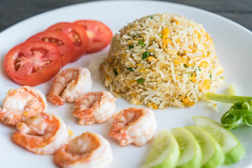fried rice with shrimps