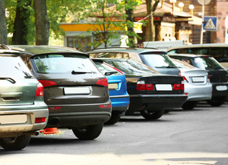 Fototapeta na wymiar Cars on parking