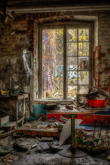 abandoned workshop
