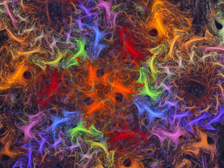 Texture. Abstract Magic energy multicolored fractal. 3D rendering.