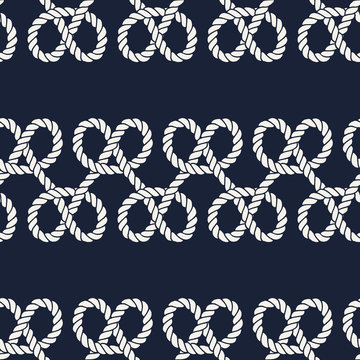 Seamless nautical rope pattern.